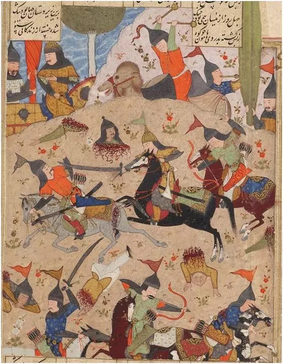中世紀手抄本上的奧爾米茲達甘平原之戰