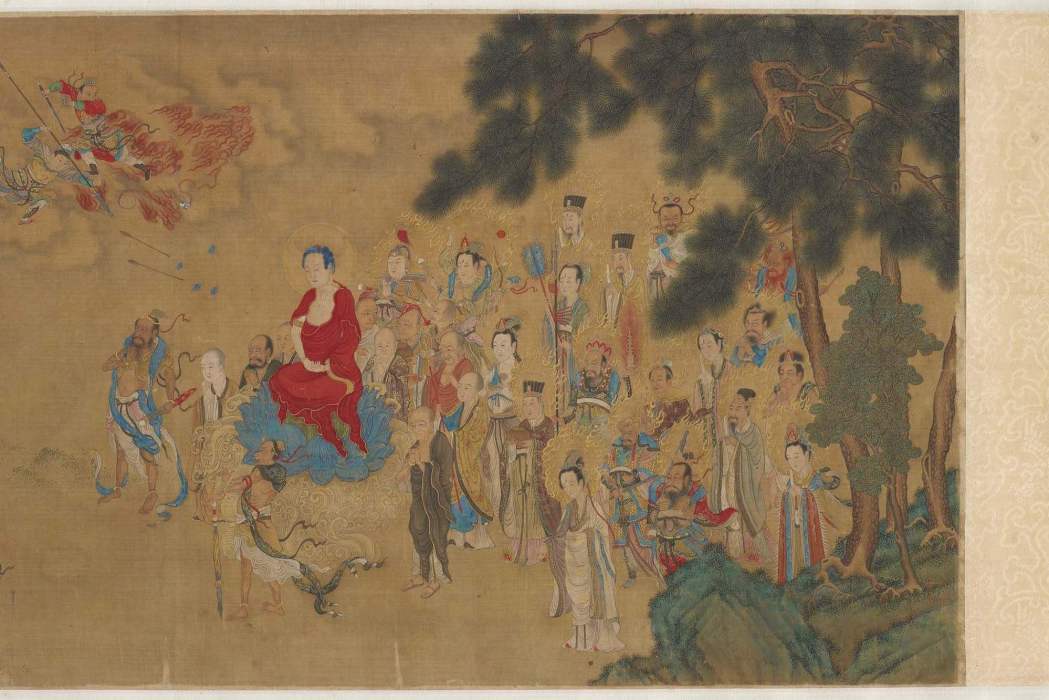 揭缽圖(元代絹本設色畫) 揭缽圖(元代絹本設色畫)