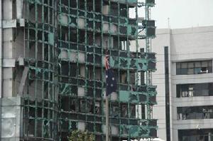 被震毀的澳大利亞使館大樓