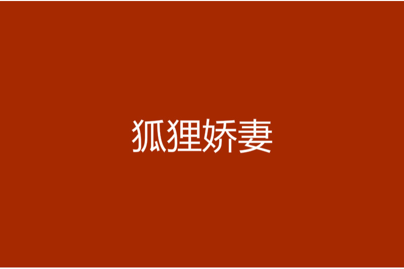 狐狸嬌妻 狐狸嬌妻