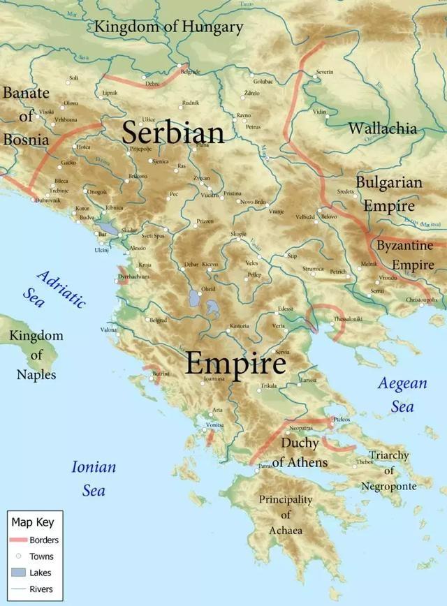 鼎盛時期的塞爾維亞王國