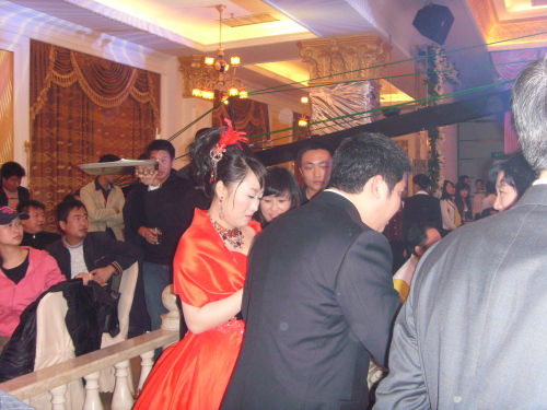 趙玉芳與丈夫的婚禮現場