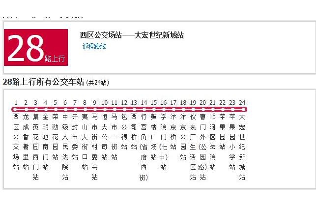 開封公交28路 開封公交28路