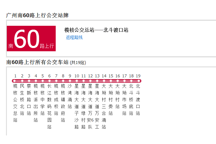 廣州公交南60路 廣州公交南60路