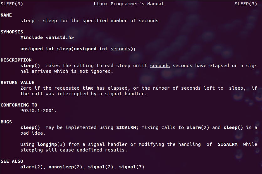 Linux sleep函式 Linux sleep函式