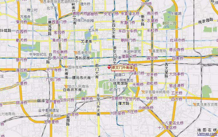 崇文門附近行政地圖