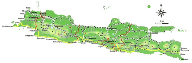 爪哇島地圖