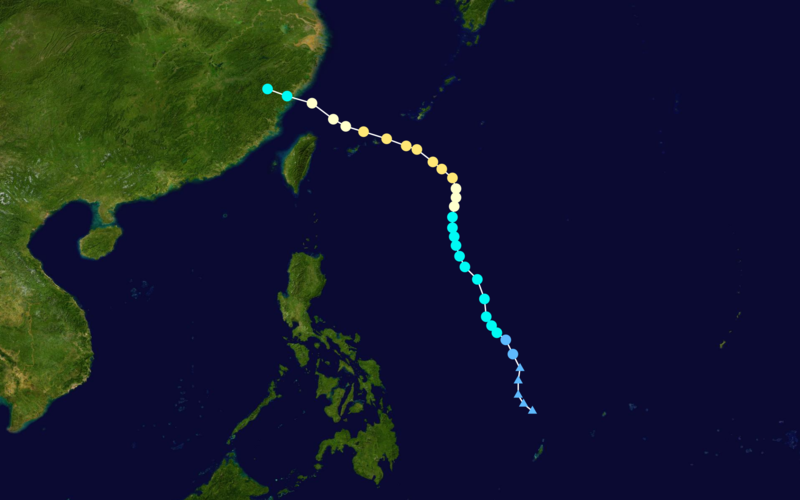 第23號強颱風“菲特”路徑圖