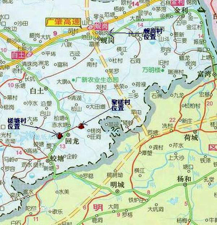 蜆崗村地圖