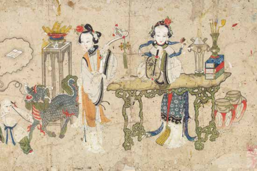 麟吐玉書(中國美術館藏作品) 麟吐玉書(中國美術館藏作品)