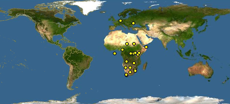 非洲野犬分布圖