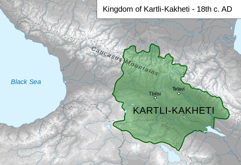卡爾特利和卡赫季統一後的喬治亞疆域