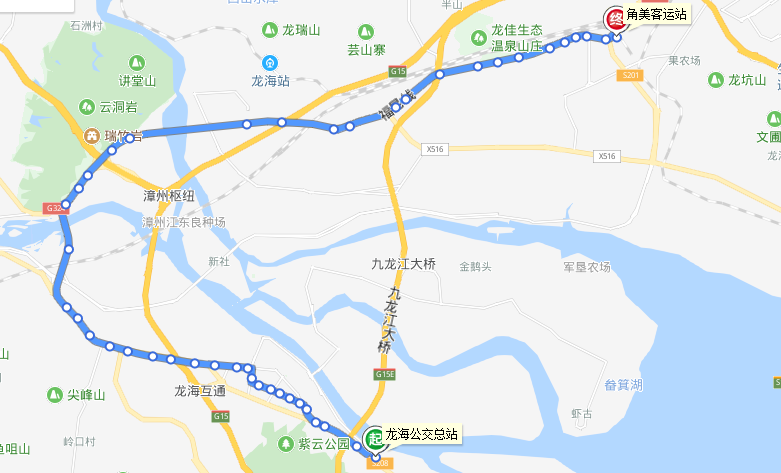 龍海公交19路路線圖