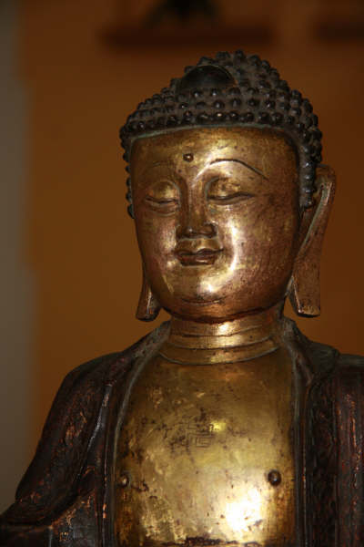 明代銅鎏金釋迦牟尼佛像