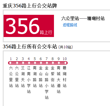 重慶公交356路 重慶公交356路