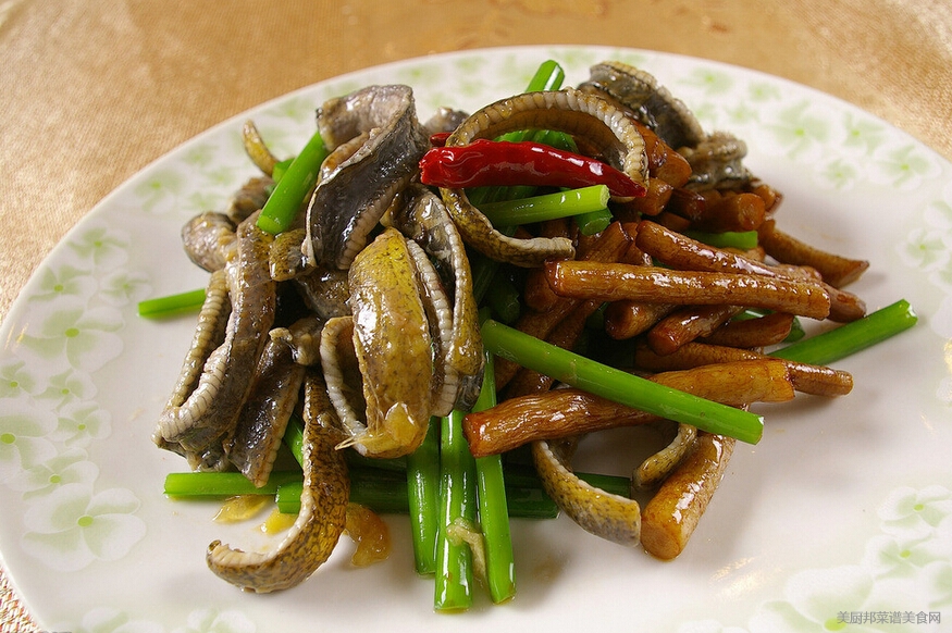 韭黃炒鱔魚