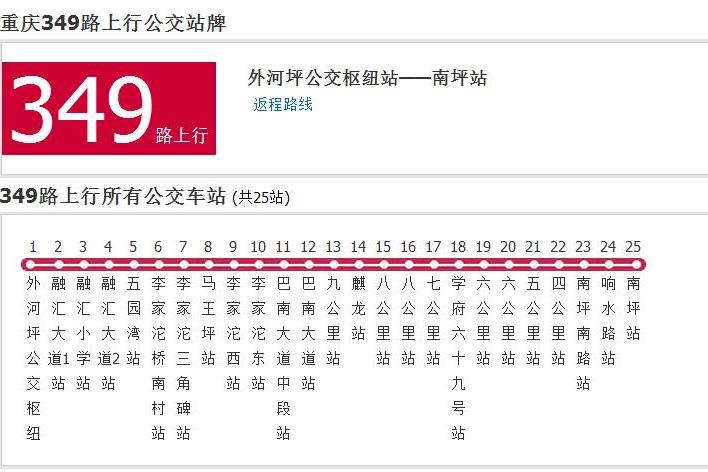 重慶公交349路 重慶公交349路