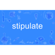 stipulate