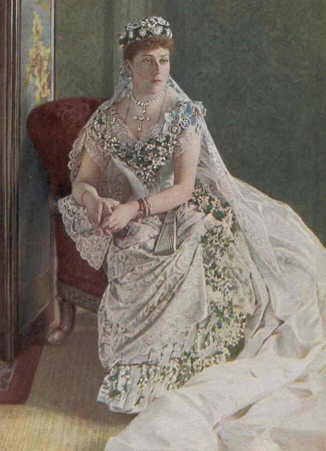 身著婚紗的比阿特麗斯公主，1885年