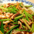 蒜苗炒魷魚 蒜苗炒魷魚
