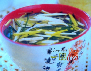 韭黃帶絲湯