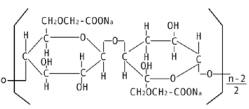 羧甲基纖維素鈉(CMC)分子結構