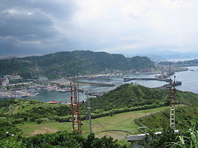 鳥瞰八斗子漁港全景