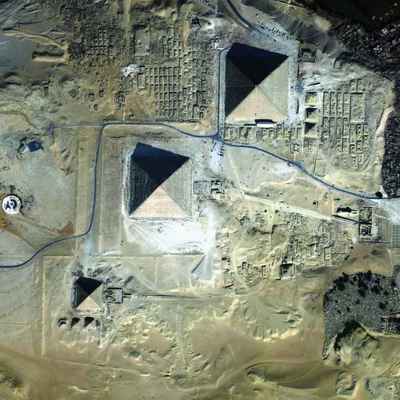 NASA拍攝的位於埃及Giza的金字塔