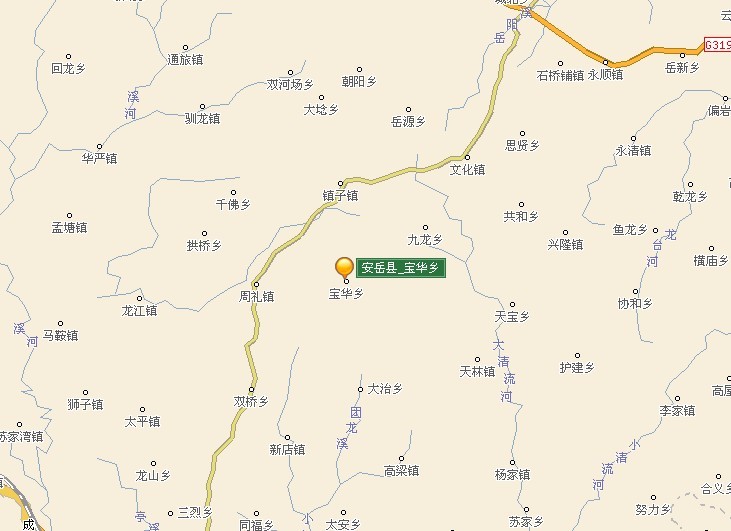 四川省資陽市安岳縣寶華鄉地理位置