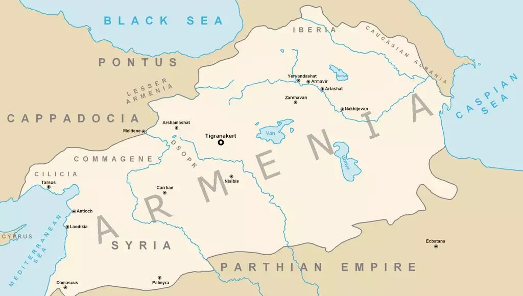 鼎盛時期的亞美尼亞版圖