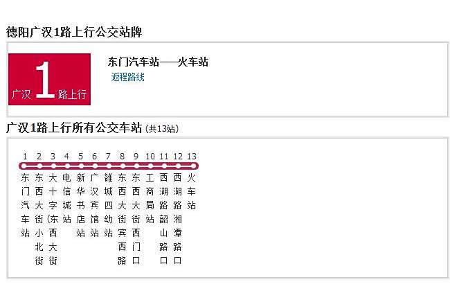 廣漢公交1路 廣漢公交1路
