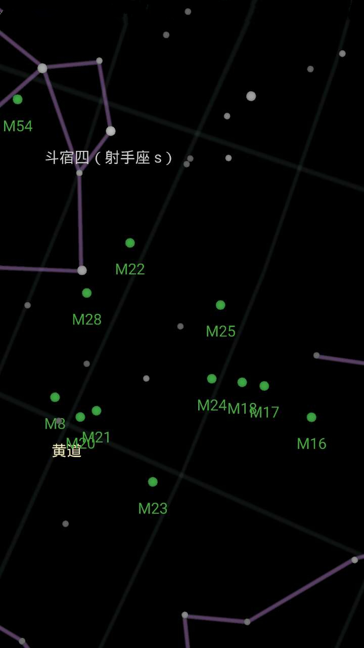 M24位置及其附近梅西耶天體