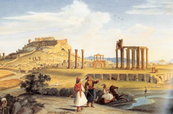 哈德良拱門和宙斯神廟見於19世紀繪畫中
