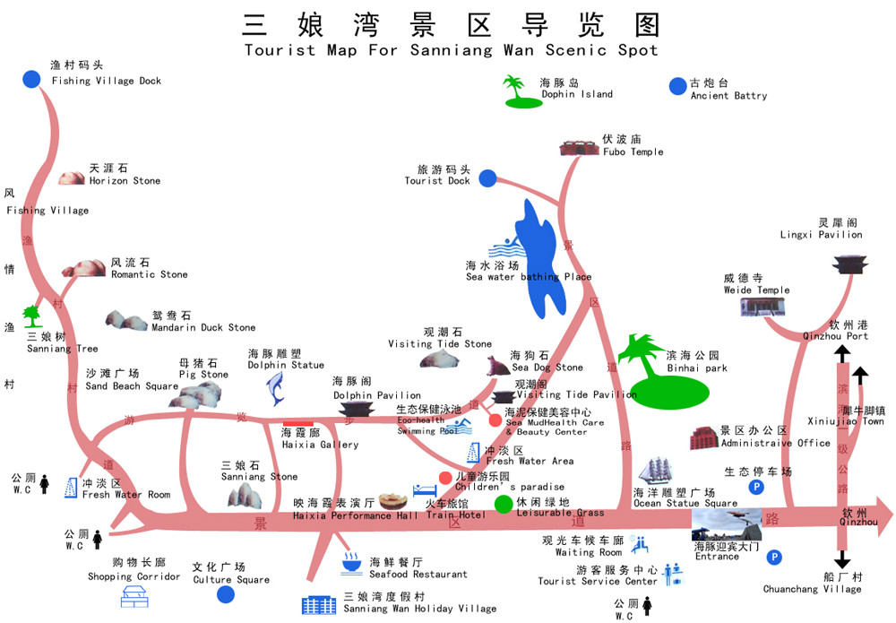 三娘灣旅遊圖線圖