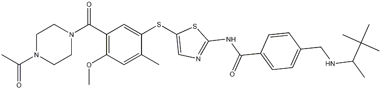 N-（5-（（5-（4-乙醯基哌嗪-1-甲醯基）-4-甲氧基-2-甲基苯基）硫基）噻唑-2-基）-4-（（（3,3-二甲基丁烷-2-基）氨基）甲基）苯甲醯胺