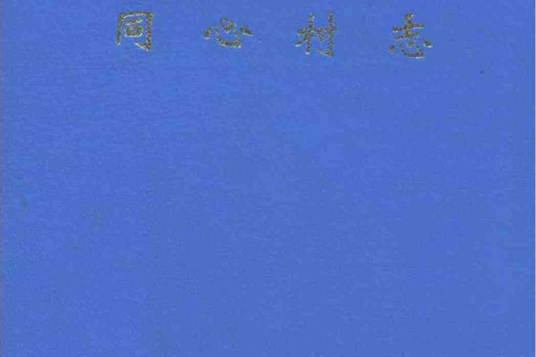同心村志 同心村志