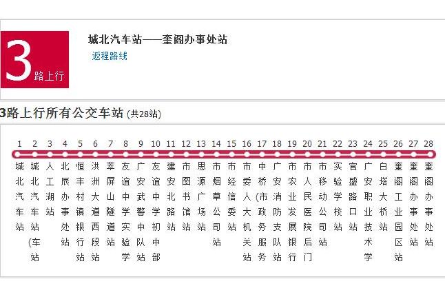 廣安公交3路 廣安公交3路