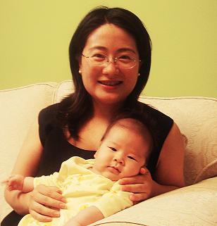 金瑜和她的兒子2008年