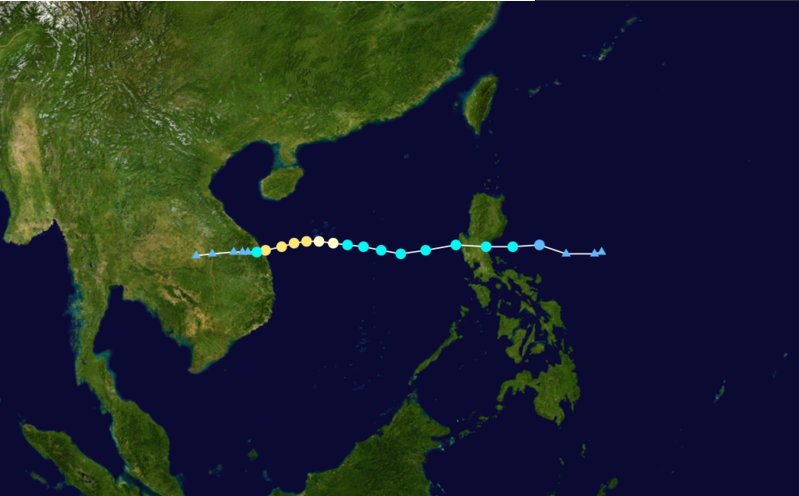 颱風凱薩娜 路徑圖