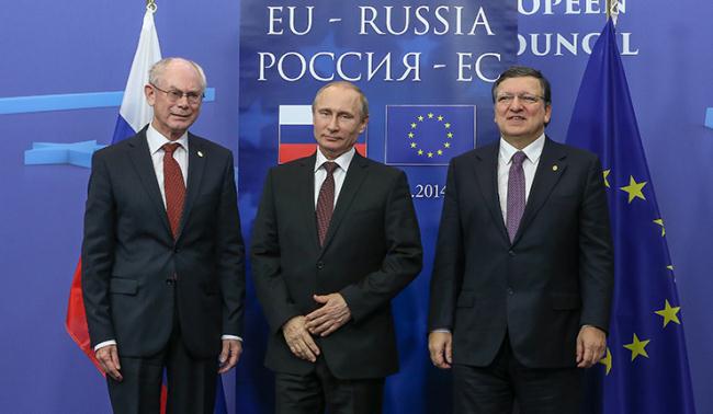 普京與歐洲聯盟領導人會晤