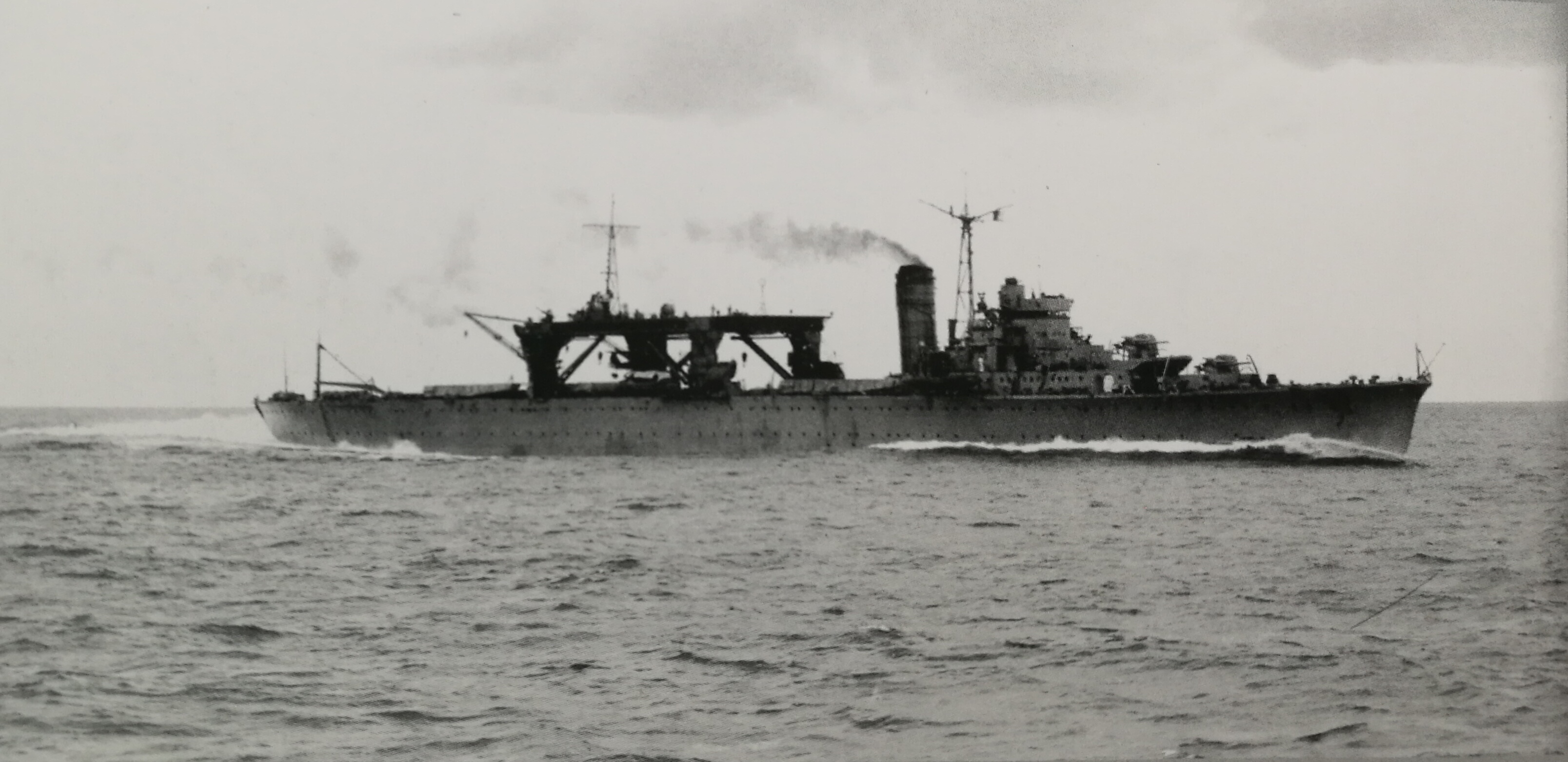 1938年11月10日在佐多岬海域試航的千代田