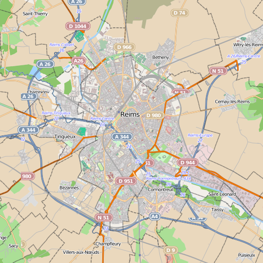 蘭斯市區地圖