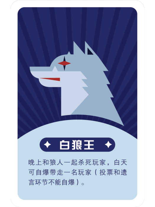 白狼王(《口袋狼人殺》中的狼人陣營角色) 白狼王(《口袋狼人殺》中的狼人陣營角色)