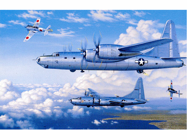 B-32轟炸機二戰中最後的戰鬥油畫