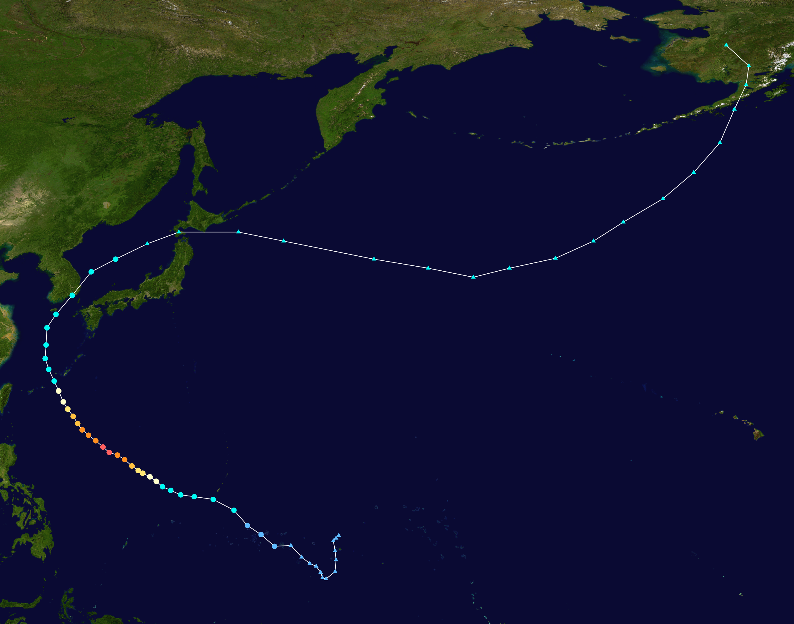 超強颱風康妮 路徑圖