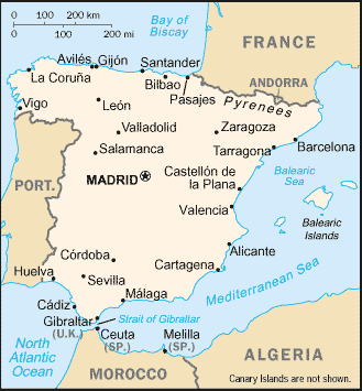 National Map Of Spain spanish symbols