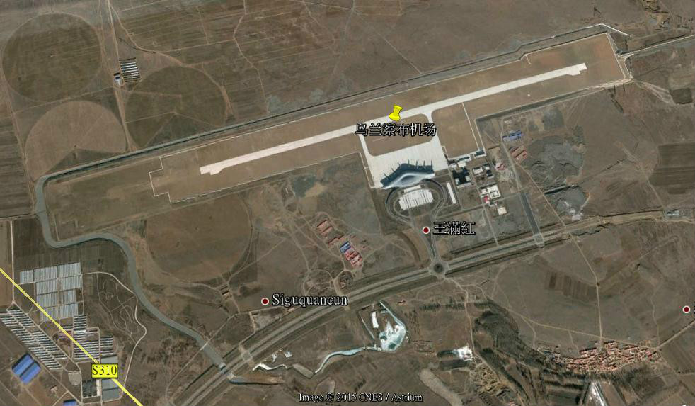 谷歌地球·烏蘭察布機場衛星圖