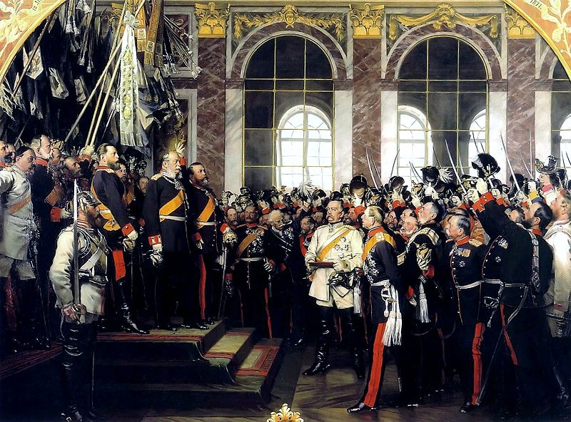 凡爾賽宮鏡廳，宣布德意志帝國成立的儀式