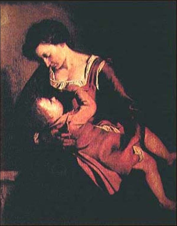 卡拉瓦喬畫聖母子