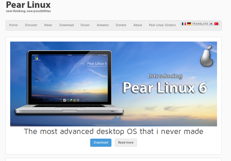 Pear Linux官網